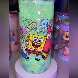 SpongeBob and Patrick Glitter Tumbler